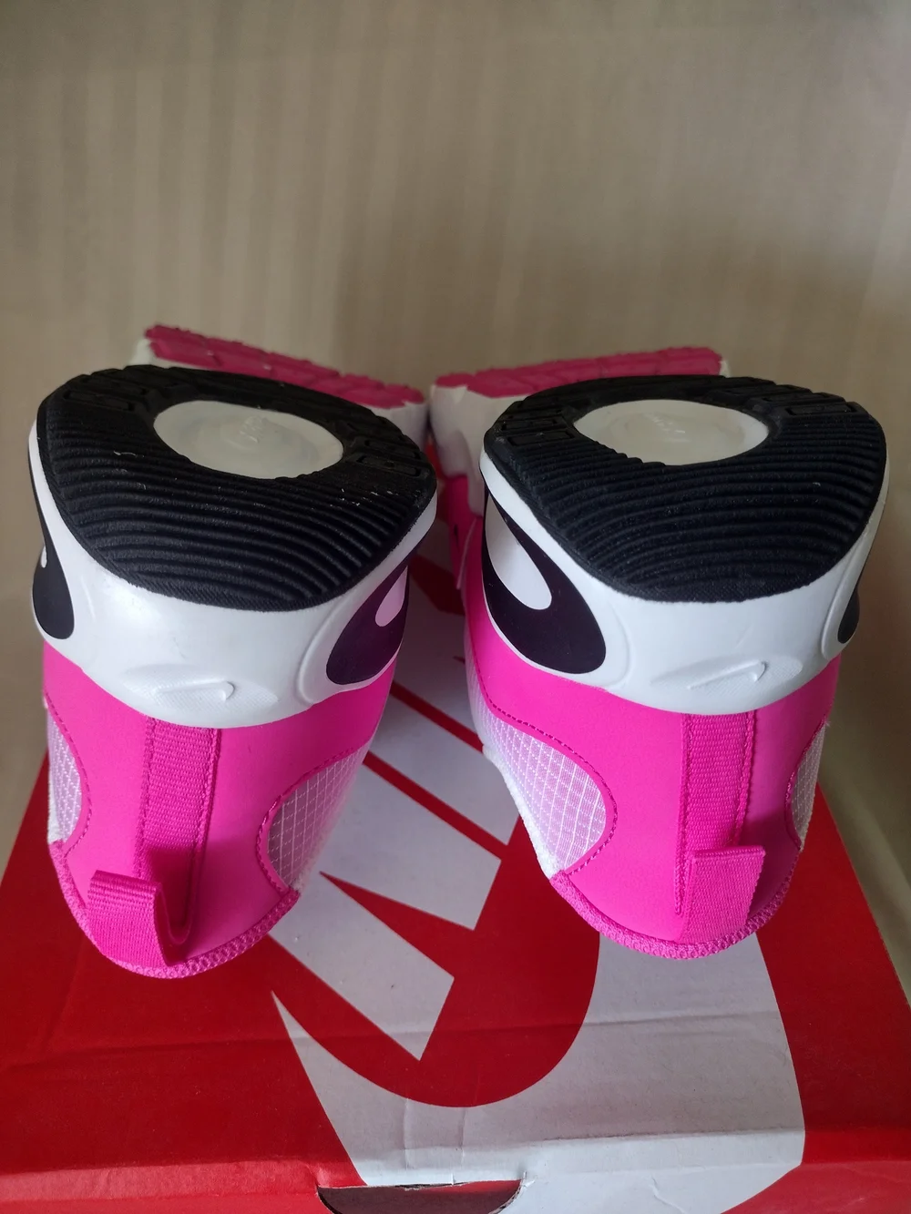 Nike Kids Pink and White Velcro Athletic Sneakers